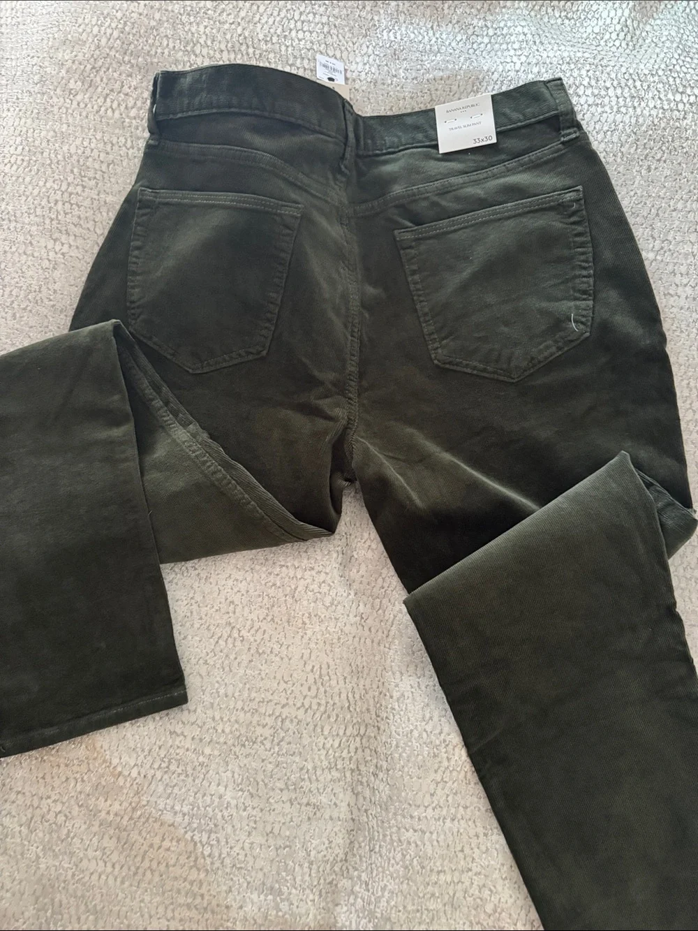 Banana Republic Factory Men's Corduroy Pants - Moss Green size 33 x 30